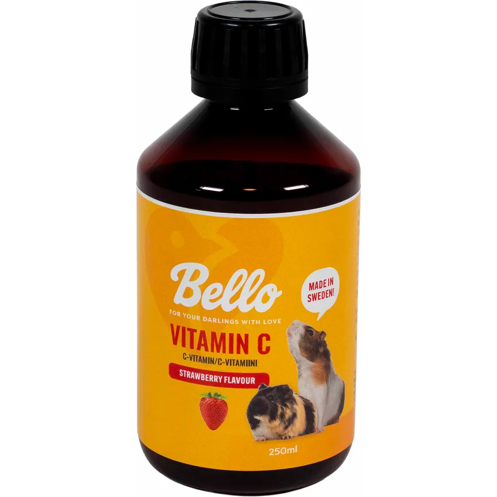 Bello Vitamin C små dyr med Jordbær 100 ml.