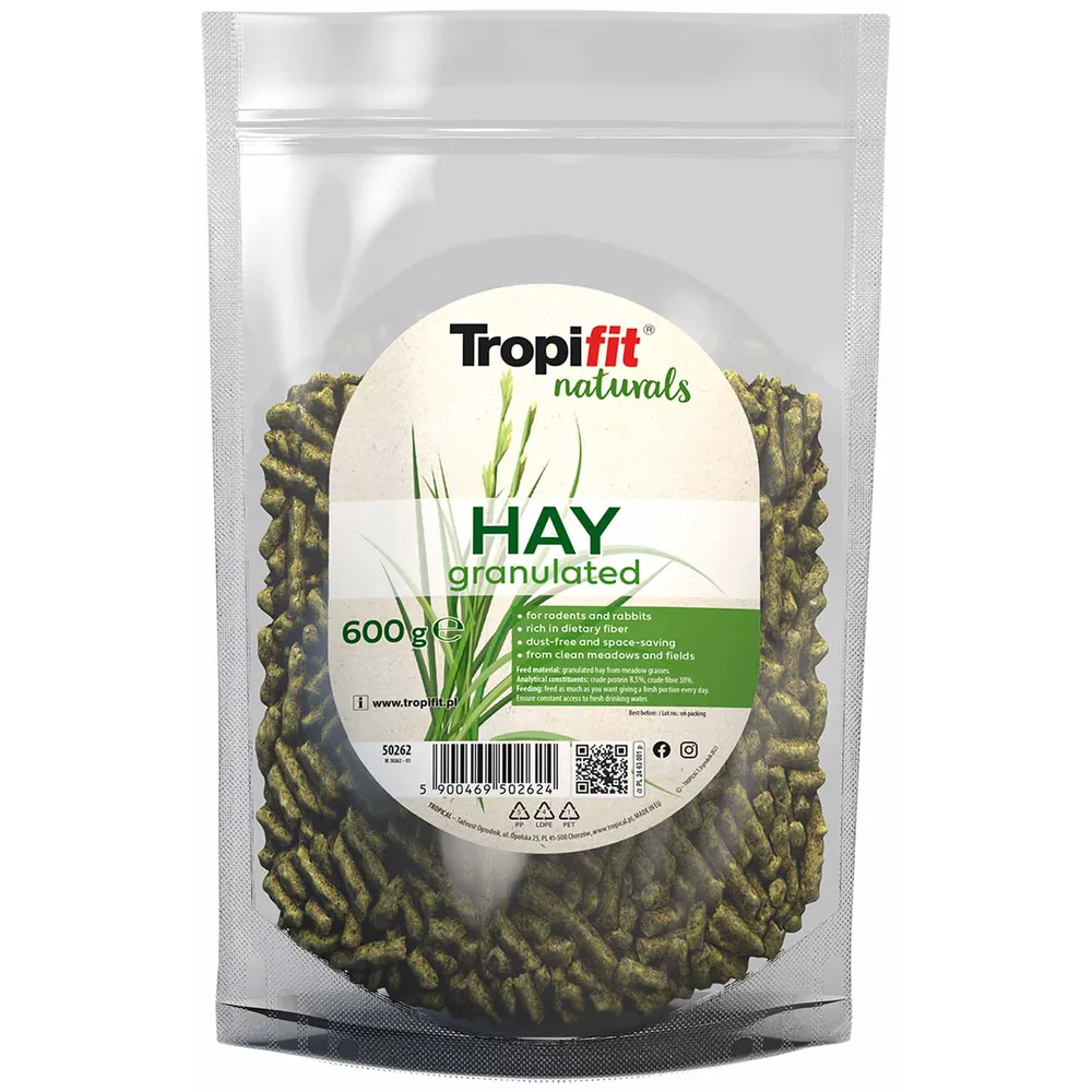 Tropifit Naturals Hø Granulat 600 g.