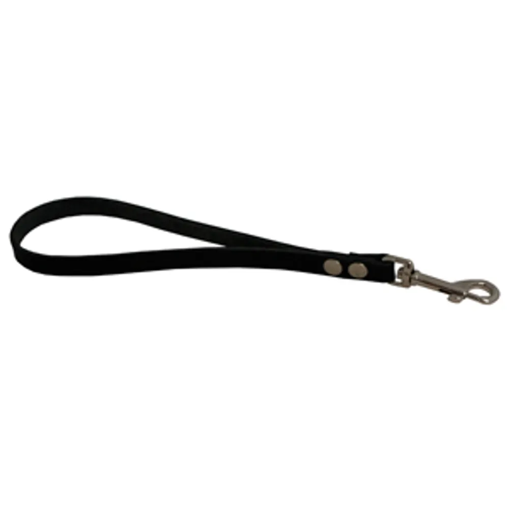 Alac kort læder håndtag Sort 12 mm./30 cm.