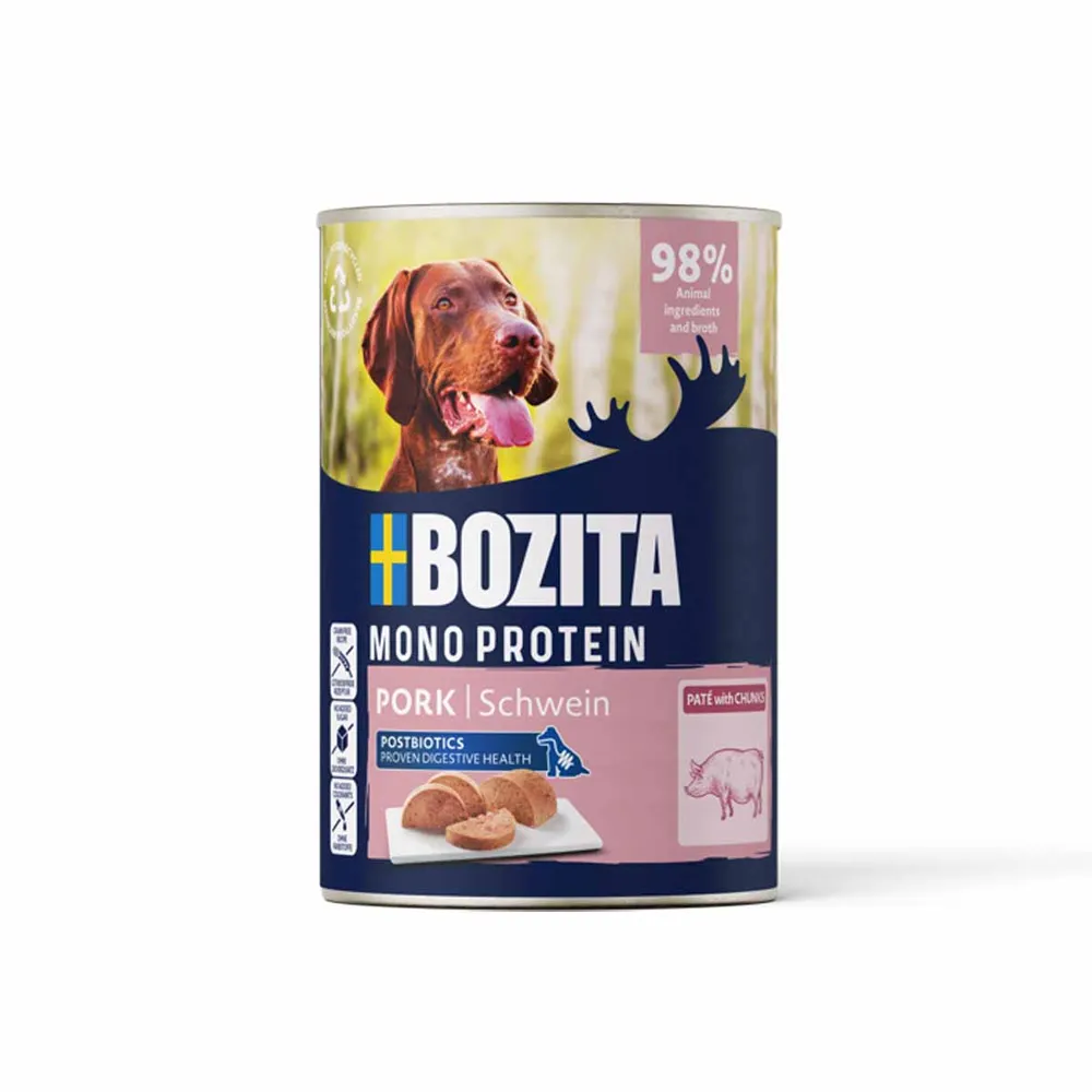 Bozita Dog Pate Pork mono protein 400 g.