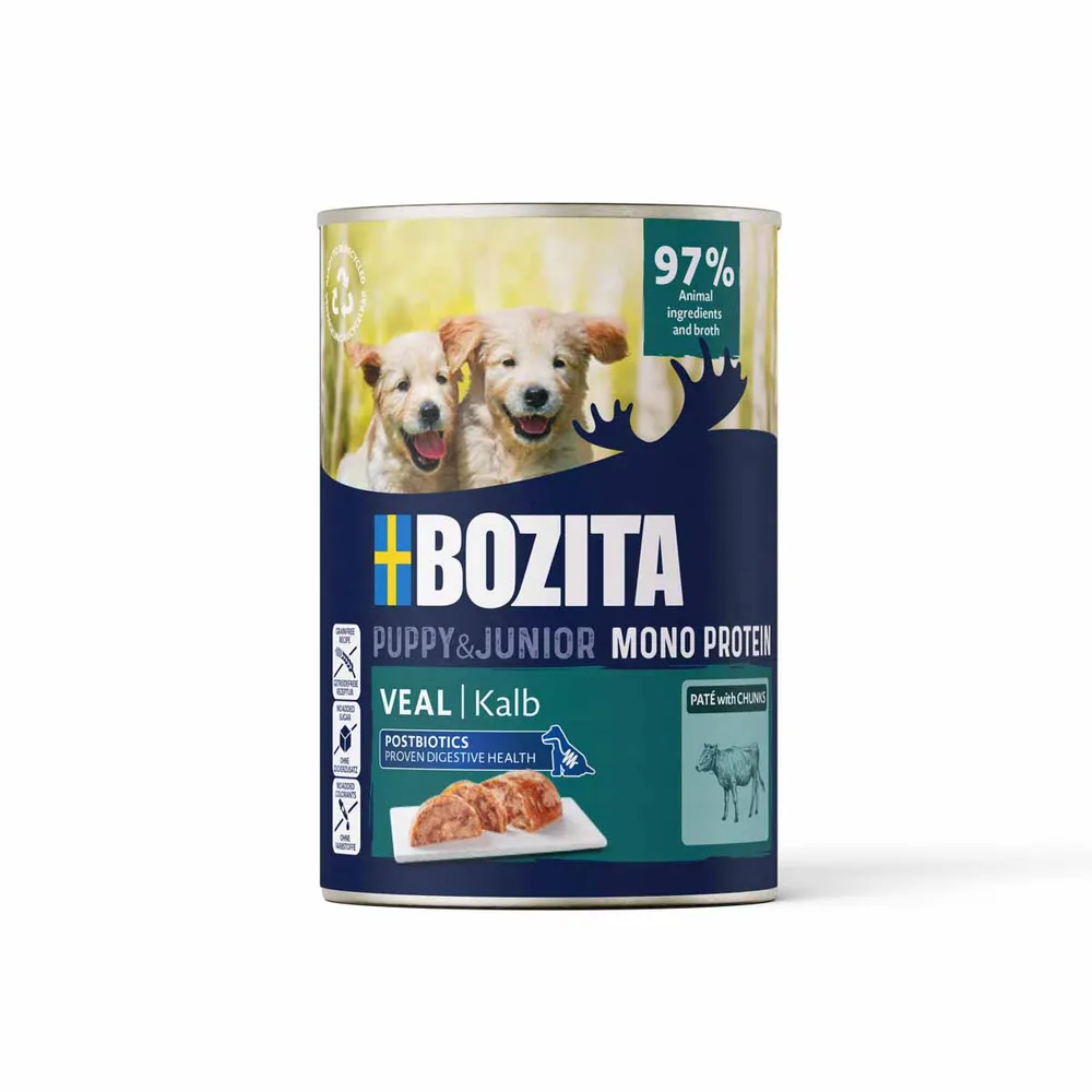 Bozita Dog Pate Puppy & Junior Veal mono protein 400 g.