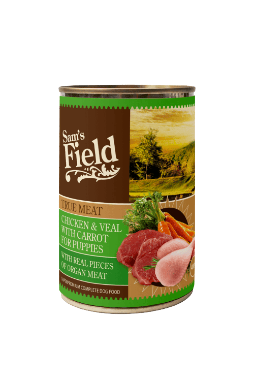 Sams Field True Chicken & Calf Meat w/ Carrot For Puppies 400g