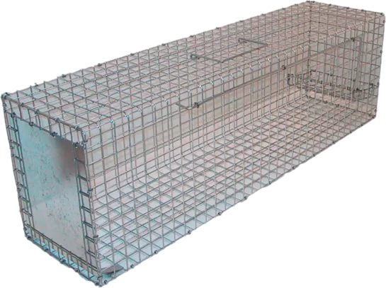 Mårfælde Galvaniseret Med 1 Indgang 83x25x34 cm.