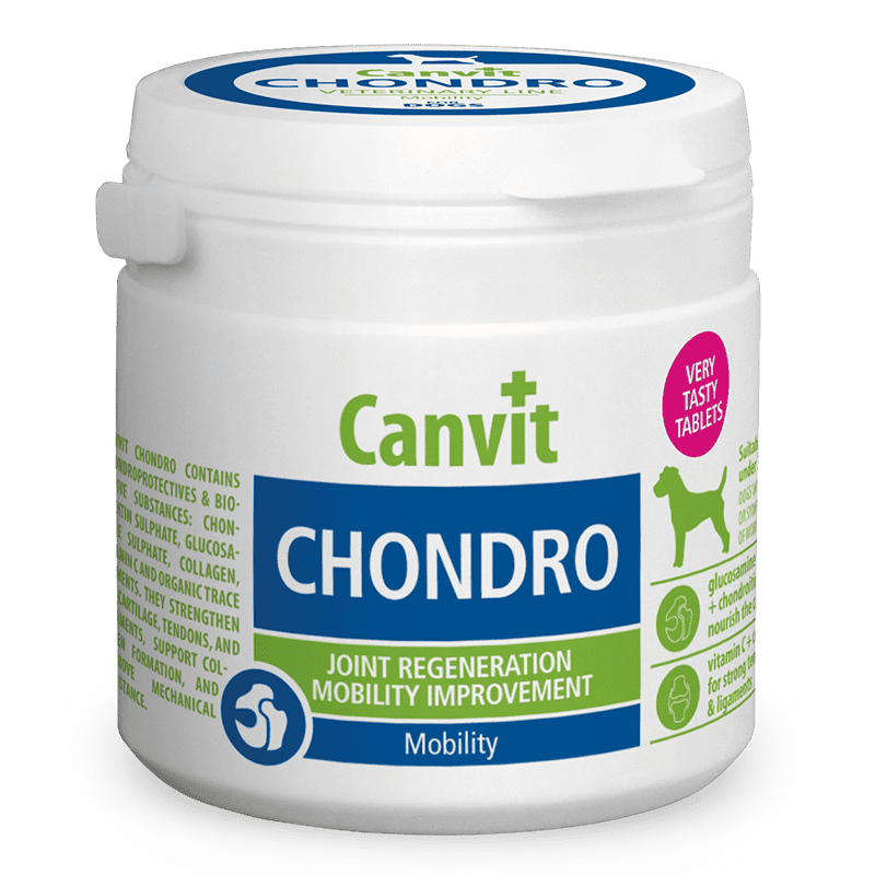 Canvit Chondro – Kosttilskud til mindre og mellemstore hunde 230 g.