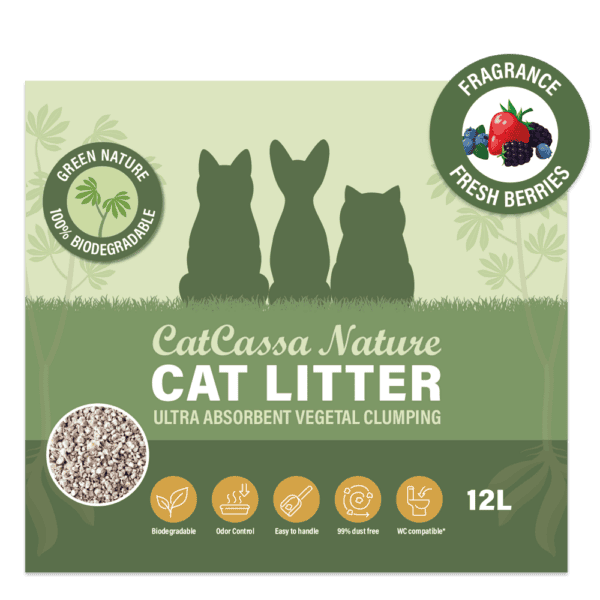 CatCassa Nature kattegrus Bær 12 liter