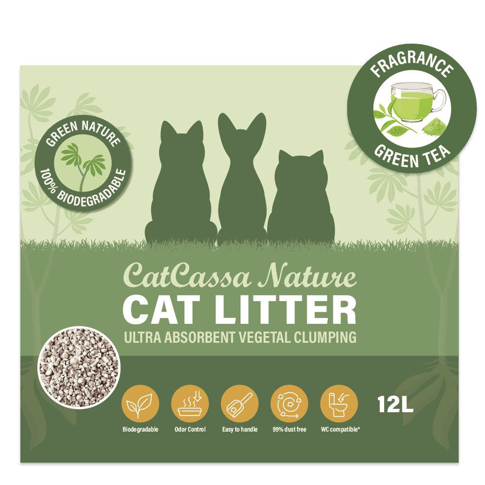 CatCassa Nature kattegrus Grøn Te 12 liter
